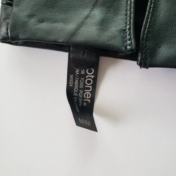 (NWOT) Isotoner Genuine Black Leather Gloves Mens - Size Medium - Picture 9 of 10